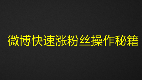 图片[1]-微博快速涨粉丝操作秘籍-虚拟货源网