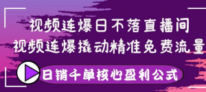 视频连爆撬动精准免费流量，让你卖货日销千单-虚拟货源网
